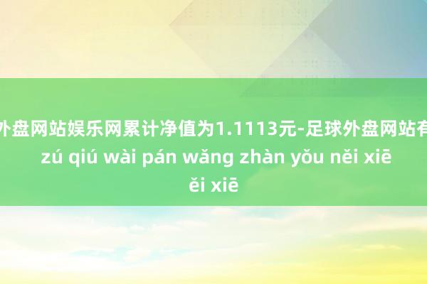 足球外盘网站娱乐网累计净值为1.1113元-足球外盘网站有哪些 zú qiú wài pán wǎng zhàn yǒu něi xiē