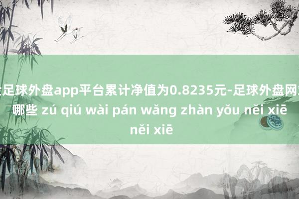 现金足球外盘app平台累计净值为0.8235元-足球外盘网站有哪些 zú qiú wài pán wǎng zhàn yǒu něi xiē