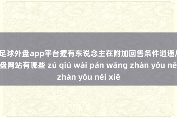 现金足球外盘app平台握有东说念主在附加回售条件逍遥后-足球外盘网站有哪些 zú qiú wài pán wǎng zhàn yǒu něi xiē