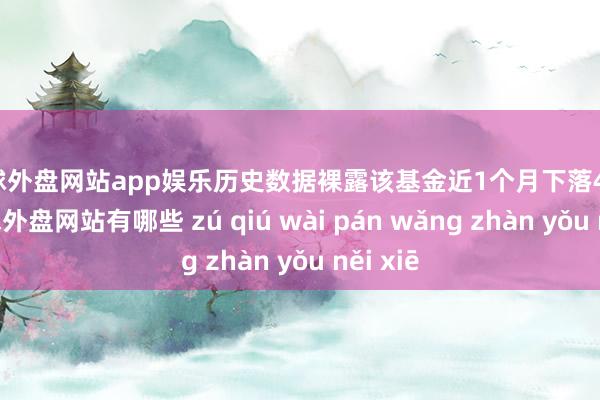 足球外盘网站app娱乐历史数据裸露该基金近1个月下落4.21%-足球外盘网站有哪些 zú qiú wài pán wǎng zhàn yǒu něi xiē