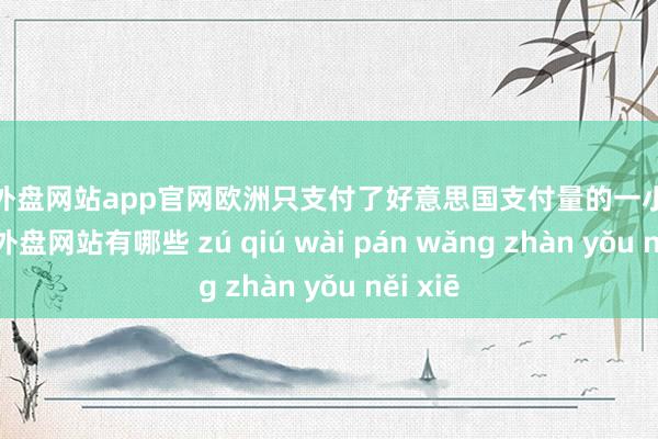 足球外盘网站app官网欧洲只支付了好意思国支付量的一小部分-足球外盘网站有哪些 zú qiú wài pán wǎng zhàn yǒu něi xiē