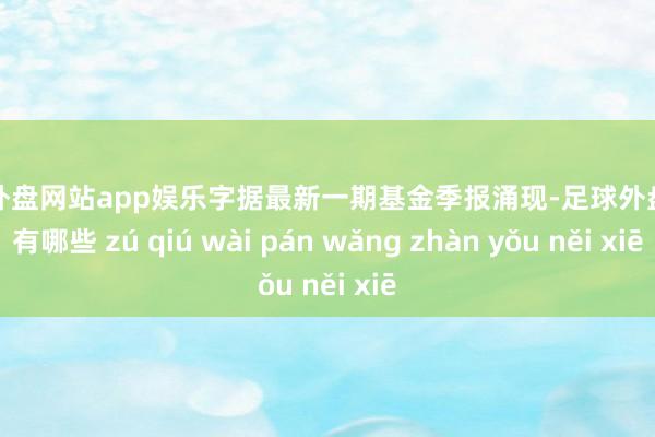 足球外盘网站app娱乐字据最新一期基金季报涌现-足球外盘网站有哪些 zú qiú wài pán wǎng zhàn yǒu něi xiē